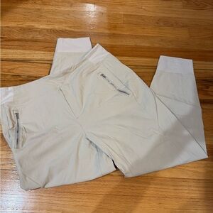 Athleta Light Cream Trekkie Pants with Zip Pockets